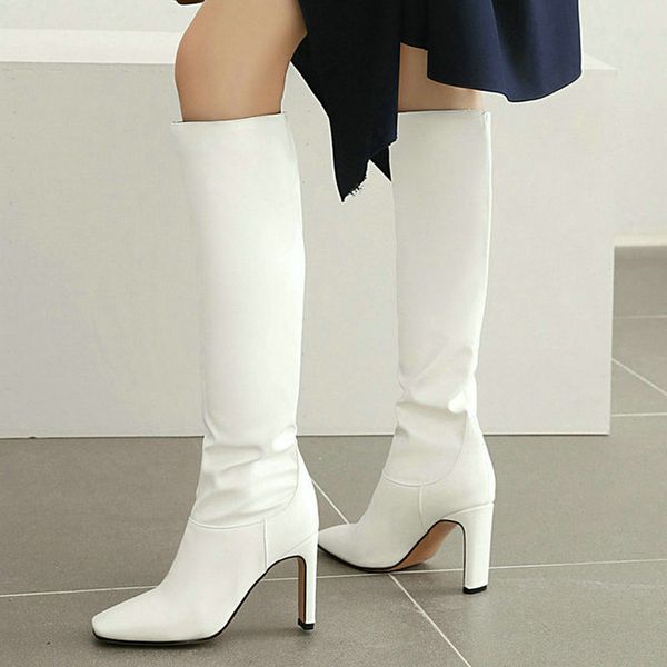 boots brand design faux leather women knee high fashion square toe slip on shoes autumn winter thick heel, Black
boots brand design faux leather women knee high fashion square toe slip on shoes autumn winter thick heel, Black