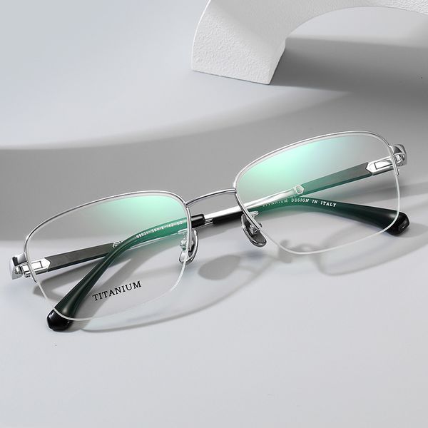 titanium sandalwood paul george 99931 simple business half men's myopia glasses frame 6tvv, White;black
titanium sandalwood paul george 99931 simple business half men's myopia glasses frame 6tvv, White;black