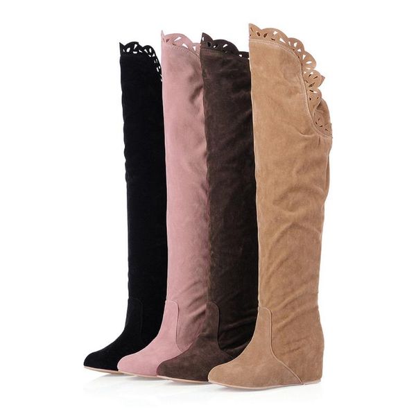 shoes woman fashion boots zapatos de mujer women wedges shoes retro over-the- knee boots ladies elasticated high-tube, Black 
shoes woman fashion boots zapatos de mujer women wedges shoes retro over-the- knee boots ladies elasticated high-tube, Black