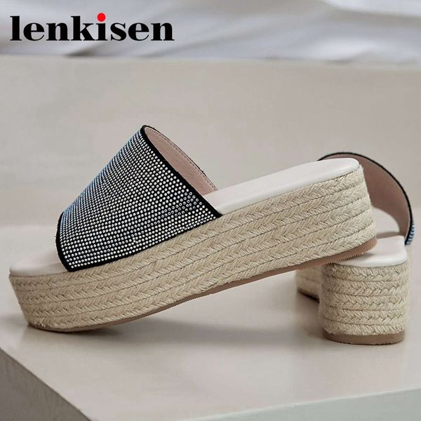 lenkisen limited customization peep toe straw thick bottom platform rhinestone gorgeous beauty lady daily wear sandals women l37, Black
lenkisen limited customization peep toe straw thick bottom platform rhinestone gorgeous beauty lady daily wear sandals women l37, Black