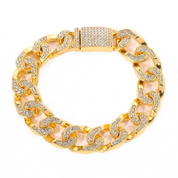 hip-hop cuba chain bracelet rhinestone luxury jewelry for man cool motorcycle chain rock bar accessories heavy bracelet chic, Golden;silver
hip-hop cuba chain bracelet rhinestone luxury jewelry for man cool motorcycle chain rock bar accessories heavy bracelet chic, Golden;silver