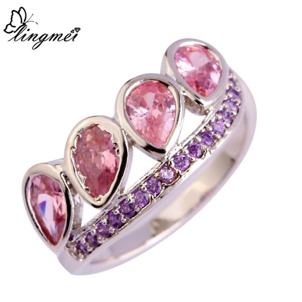 lingmei fashion crown women water-drop pink cz purplesilver colorring size 6-10 valentine's present wholesale, Golden;silver
lingmei fashion crown women water-drop pink cz purplesilver colorring size 6-10 valentine's present wholesale, Golden;silver