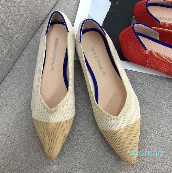 women's casual shoes breathable soft bottom knitted flat shoes spring pointed-toe shallow-mouth flats size 35~40, Black
women's casual shoes breathable soft bottom knitted flat shoes spring pointed-toe shallow-mouth flats size 35~40, Black