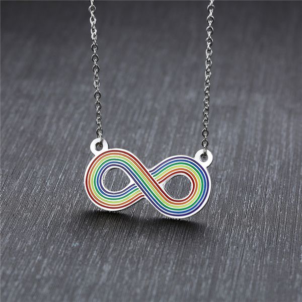 zorcvens 2020 new fashion silver color stainless steel rainbow infinity pendants gay pride necklace for women men
zorcvens 2020 new fashion silver color stainless steel rainbow infinity pendants gay pride necklace for women men