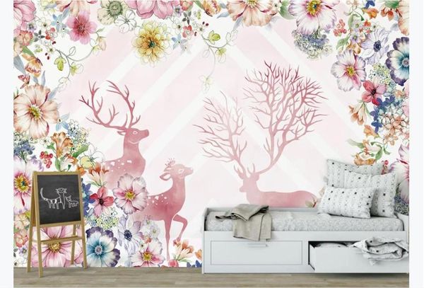 wallpapers custom wallpaper 3d stereoscopic cartoon modern minimalist watercolor plant flower elk children's room background wall paint
wallpapers custom wallpaper 3d stereoscopic cartoon modern minimalist watercolor plant flower elk children's room background wall paint