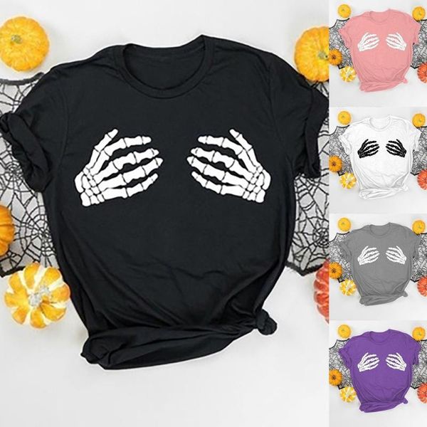 gothic skeleton printed t shirt women halloween print tees summer korean personality short sleeve female au4, White
gothic skeleton printed t shirt women halloween print tees summer korean personality short sleeve female au4, White