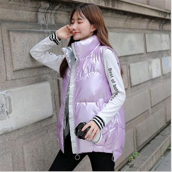 2020 autumn winter women's new korean version hooded bright face stand-up collar down cotton vest vests jacket coat, Black;white
2020 autumn winter women's new korean version hooded bright face stand-up collar down cotton vest vests jacket coat, Black;white