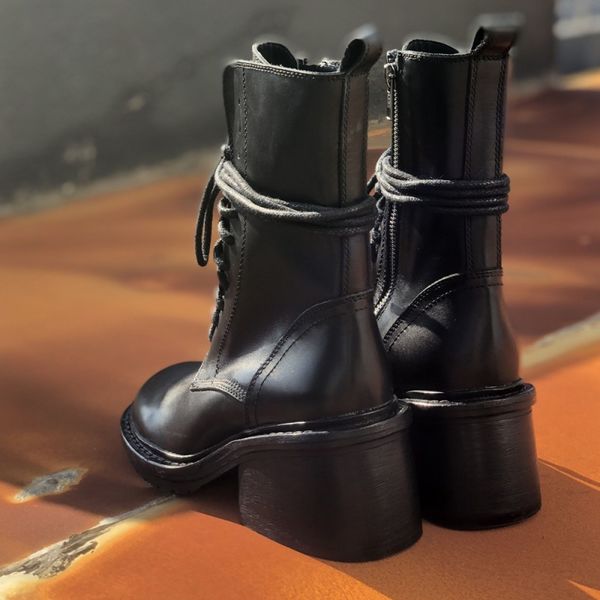 boots leather vintage british genuine womens knight cross tie zip round toe motorcycle thick bottom black mid calf
boots leather vintage british genuine womens knight cross tie zip round toe motorcycle thick bottom black mid calf