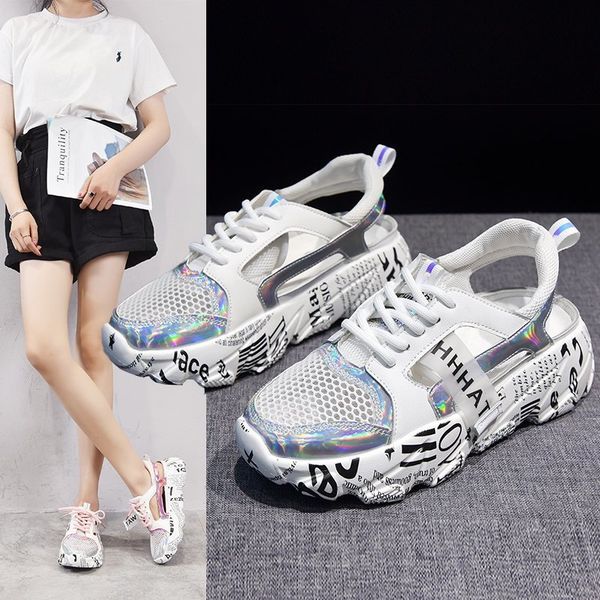 2020 summer new thick bottom increased color matching sports sandals female fashion wild casual net shoes x094, Black
2020 summer new thick bottom increased color matching sports sandals female fashion wild casual net shoes x094, Black