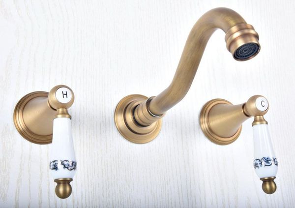 antique brass widespread wall mounted dual ceramic handle bathroom sink faucet taps lsf515
antique brass widespread wall mounted dual ceramic handle bathroom sink faucet taps lsf515