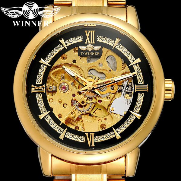 winner automatic mechanical men wristwatch sport male clock gold full steel skeleton man watch 8173, Slivery;brown
winner automatic mechanical men wristwatch sport male clock gold full steel skeleton man watch 8173, Slivery;brown