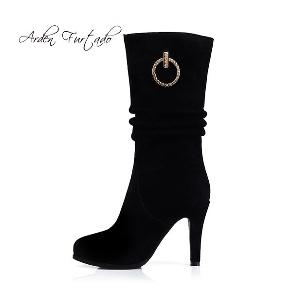 arden furtado 2020 spring autumn winter high heels 10cm zipper mid calf boots zipper boots pleated women's shoes ladies 33 40, Black
arden furtado 2020 spring autumn winter high heels 10cm zipper mid calf boots zipper boots pleated women's shoes ladies 33 40, Black