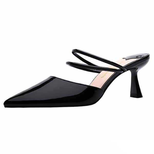 dress shoes meriahzheng summer pointed-toe shallow-mouth wear sandals a pedal thin heeled a- line belt women's lsj-1998-7, Black
dress shoes meriahzheng summer pointed-toe shallow-mouth wear sandals a pedal thin heeled a- line belt women's lsj-1998-7, Black