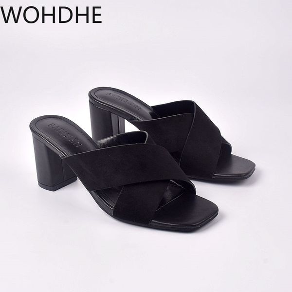 2020 summer fashion square head cross strap open-toe high-heeled sandals women fashion outerwear .5cm thick heels slippers, Black
2020 summer fashion square head cross strap open-toe high-heeled sandals women fashion outerwear .5cm thick heels slippers, Black