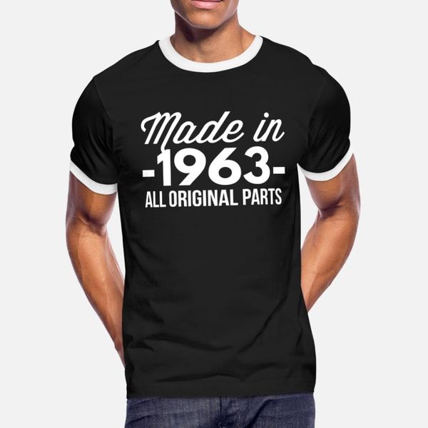 made in 1963 all original parts t shirt men customize short sleeve size s-3xl letters interesting authentic summer natural shirt
made in 1963 all original parts t shirt men customize short sleeve size s-3xl letters interesting authentic summer natural shirt
