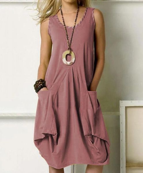 dresses solid color big pocket irregular printed sleeveless dresses plus size women clothing summer women casual, Black;gray
dresses solid color big pocket irregular printed sleeveless dresses plus size women clothing summer women casual, Black;gray