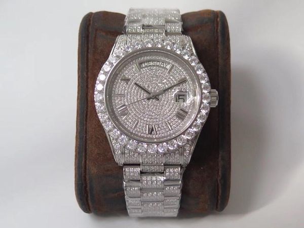 wholesale diamond mens watch 904l diamond watch reloj de lujo 2836 movement watches week calendar double time automatic montre de luxe i0, Slivery;brown
wholesale diamond mens watch 904l diamond watch reloj de lujo 2836 movement watches week calendar double time automatic montre de luxe i0, Slivery;brown