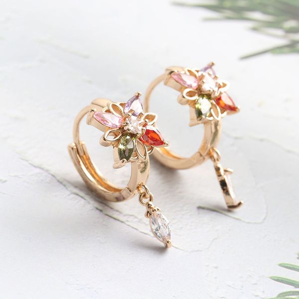 european and american fashion seven color zircon earrings gold colorful crystals womens elegant ear stud, Silver
european and american fashion seven color zircon earrings gold colorful crystals womens elegant ear stud, Silver