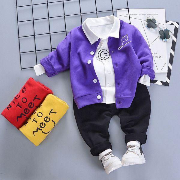 fashion smile coat shirt + pants three-piece suit korean children boys and girls spring autumn children's wear kg-502, Pink;blue
fashion smile coat shirt + pants three-piece suit korean children boys and girls spring autumn children's wear kg-502, Pink;blue