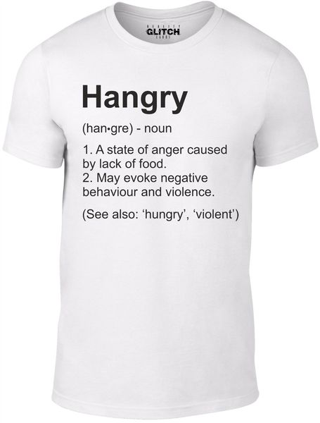 brand 2019 new t shirt man cotton men's hangry definition t-shirt t shirt