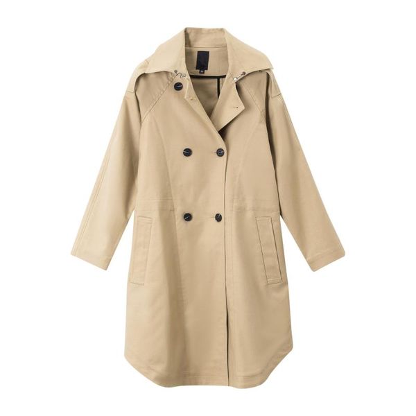 elfstyle women khaki double-breasted trench coat - fall winter 2020 female new style outerwear, Tan;black
elfstyle women khaki double-breasted trench coat - fall winter 2020 female new style outerwear, Tan;black