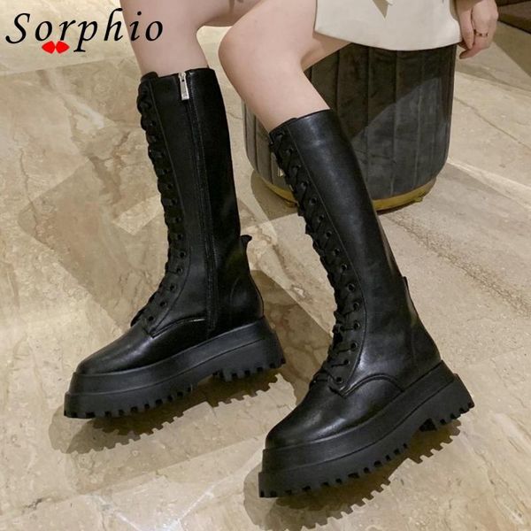 sorphio new arrival black platform shoes women cool punk mid-calf boots med chunky heels boots
sorphio new arrival black platform shoes women cool punk mid-calf boots med chunky heels boots