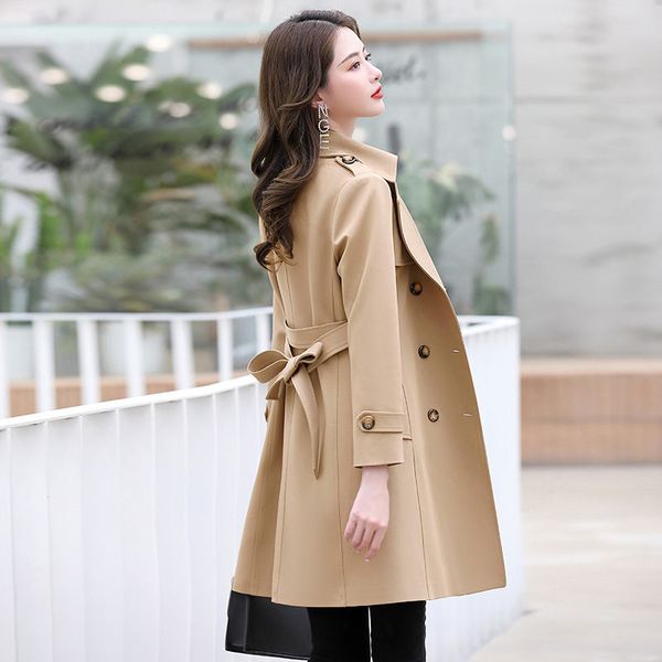 women's trench coats windbreaker outerwear 2021 fashion style spring clothing chic double breasted classic jacket for office lady r329, Tan;black
women's trench coats windbreaker outerwear 2021 fashion style spring clothing chic double breasted classic jacket for office lady r329, Tan;black