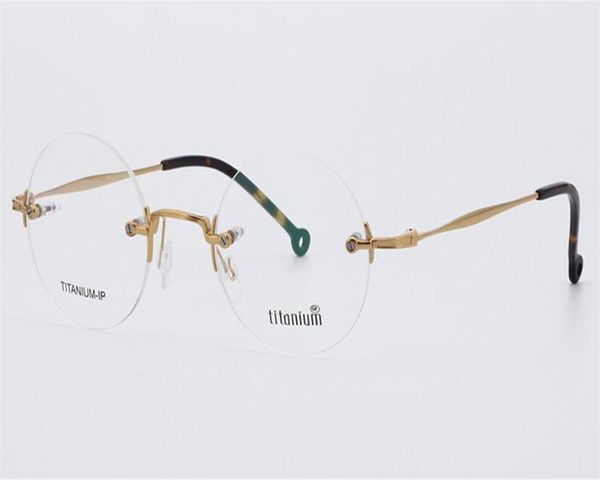 mongoten retro fashion rimless pure titanium round frame myopia eyeglasses silver gold clear lens optical eyewear, Black
mongoten retro fashion rimless pure titanium round frame myopia eyeglasses silver gold clear lens optical eyewear, Black