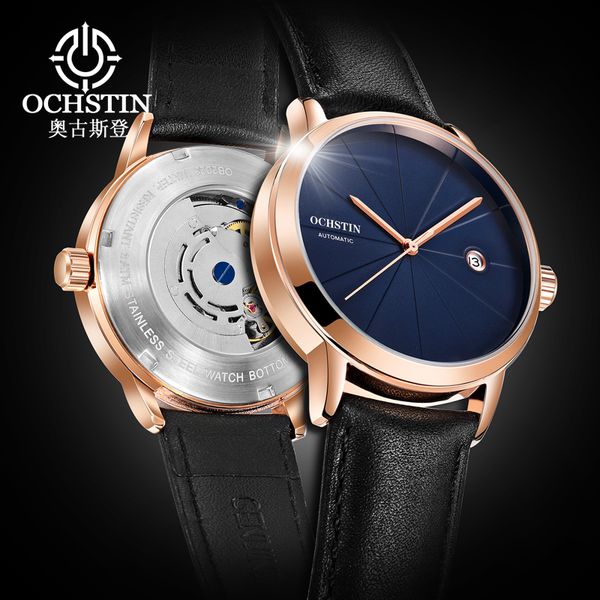 ochstin men luxury skeleton mechanical watch men fashion rose gold calendar dial genuine leather business wristwatches relogio, Slivery;brown
ochstin men luxury skeleton mechanical watch men fashion rose gold calendar dial genuine leather business wristwatches relogio, Slivery;brown