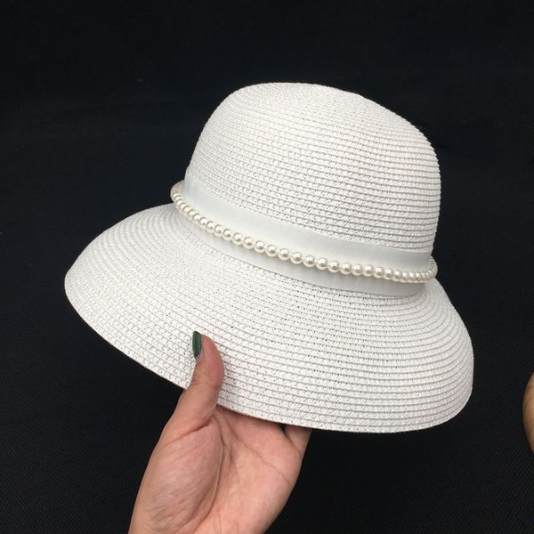 Summer hat goddess of pure color pearl pot cap bell-shaped British tide Hepburn wind big eaves topi to travel, Blue;gray
Summer hat goddess of pure color pearl pot cap bell-shaped British tide Hepburn wind big eaves topi to travel, Blue;gray