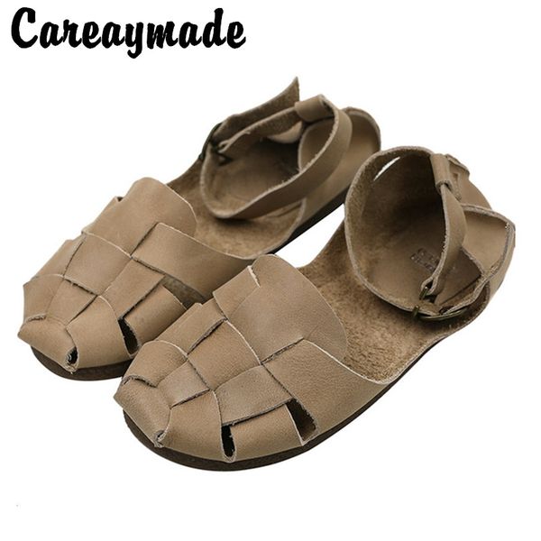 careaymade-summer mori girl retro genuine leather woven round toe belt buckle fashion soft leather women's sandals,8 colors, Black
careaymade-summer mori girl retro genuine leather woven round toe belt buckle fashion soft leather women's sandals,8 colors, Black