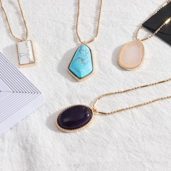 zwpon geometric natural stone pendant necklace trendy natural stone short pendant necklace for woman female jewelry, Silver
zwpon geometric natural stone pendant necklace trendy natural stone short pendant necklace for woman female jewelry, Silver