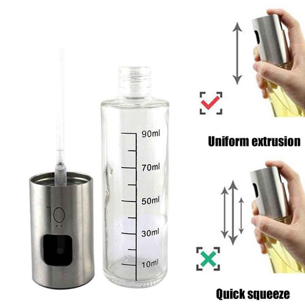 100ml dispenser bbq making with scale salad oil spray bottle stainless steel
100ml dispenser bbq making with scale salad oil spray bottle stainless steel