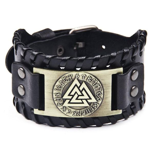 nordic viking pattern men's leather bracelet trendy bangle jewelry alloy bracelet wide leather, Black
nordic viking pattern men's leather bracelet trendy bangle jewelry alloy bracelet wide leather, Black