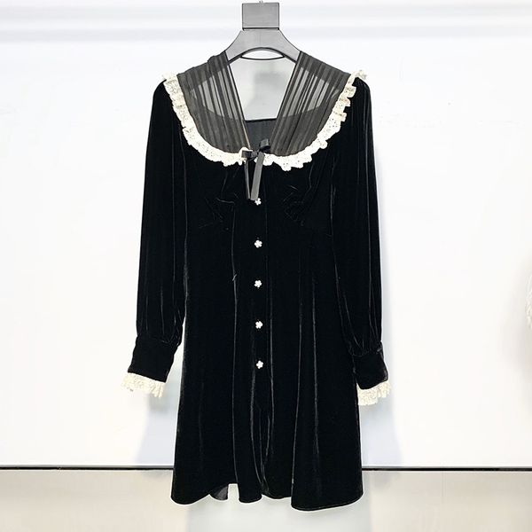 newlen brand 2020 early spring new silk velvet dress retro style little black dress women vintage v-neck, Black;gray
newlen brand 2020 early spring new silk velvet dress retro style little black dress women vintage v-neck, Black;gray