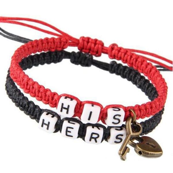 new couple charm lock key braided bracelet leather lover bracelet pulseras hombre bracciali donna valentine's day gift, Golden;silver
new couple charm lock key braided bracelet leather lover bracelet pulseras hombre bracciali donna valentine's day gift, Golden;silver
