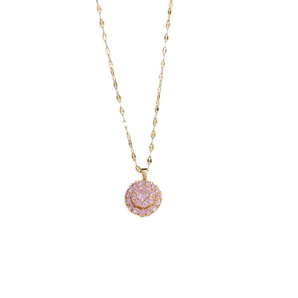 delicate time to run pink zirconia titanium steel rotatable pendant necklace feminine party wedding valentine's days gifts, Silver
delicate time to run pink zirconia titanium steel rotatable pendant necklace feminine party wedding valentine's days gifts, Silver