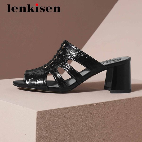 lenkisen cow leather high street fashion large size noble dress peep toe high square heel slip on beauty lady sandals women l64, Black
lenkisen cow leather high street fashion large size noble dress peep toe high square heel slip on beauty lady sandals women l64, Black