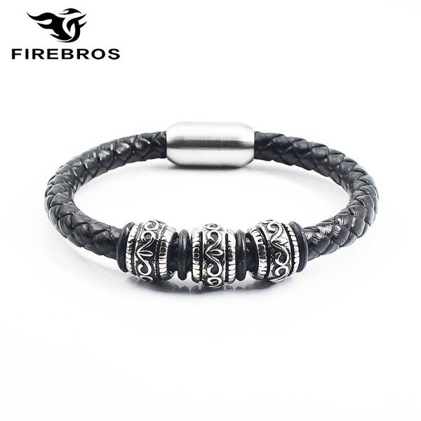 charm bracelets firebros 2021 316l magnetic clasp stainless steel unique genuine leather bangles men women vintage jewelry gifts, Golden;silver
charm bracelets firebros 2021 316l magnetic clasp stainless steel unique genuine leather bangles men women vintage jewelry gifts, Golden;silver