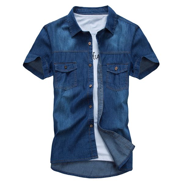 blue xxl new men denim shirt fashion summer style short sleeve casual shirt slim quality cotton camisa social masculina, White;black
blue xxl new men denim shirt fashion summer style short sleeve casual shirt slim quality cotton camisa social masculina, White;black