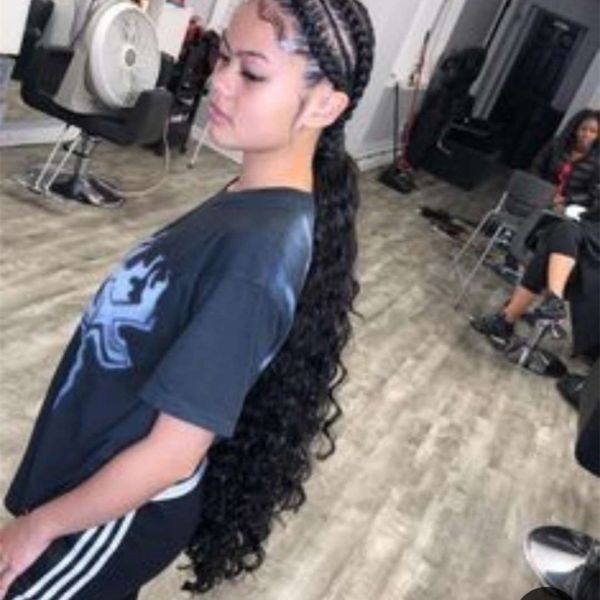 grade 8a brazilian virgin hair low ponytail extension young girl full cuticle aligned hair no chemcial fiber mixed 160g, Black
grade 8a brazilian virgin hair low ponytail extension young girl full cuticle aligned hair no chemcial fiber mixed 160g, Black