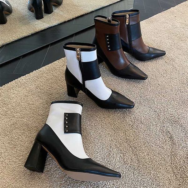 boots sklfgxzy unique design genuine leather women ankle fashion color matching the rivet winter shoes, Black
boots sklfgxzy unique design genuine leather women ankle fashion color matching the rivet winter shoes, Black