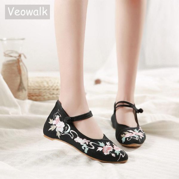 veowalk butterfly embroidered women cotton fabric ballet flats pointed toe comfortable soft canvas walking shoes for ladies, Black
veowalk butterfly embroidered women cotton fabric ballet flats pointed toe comfortable soft canvas walking shoes for ladies, Black