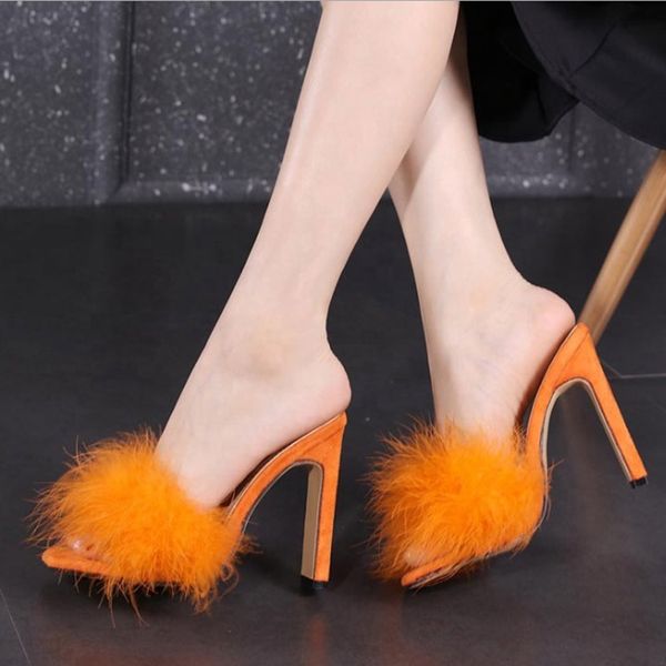 slippers solid fashion ladies summer open square toe chunky high heel slip-0n women home fluffy fur outside shoes, Black
slippers solid fashion ladies summer open square toe chunky high heel slip-0n women home fluffy fur outside shoes, Black