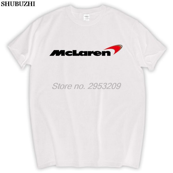 mclaren f1 logo t-shirt cotton men t shirt shubuzhi brand euro size tee-shirt