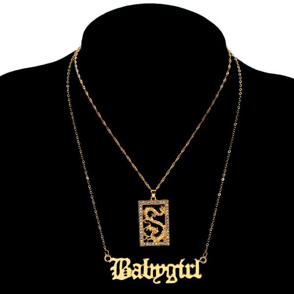 quality punk fashion dragon letters pendant necklace for women gold silver color multilayer necklaces jewelry party gifts
quality punk fashion dragon letters pendant necklace for women gold silver color multilayer necklaces jewelry party gifts
