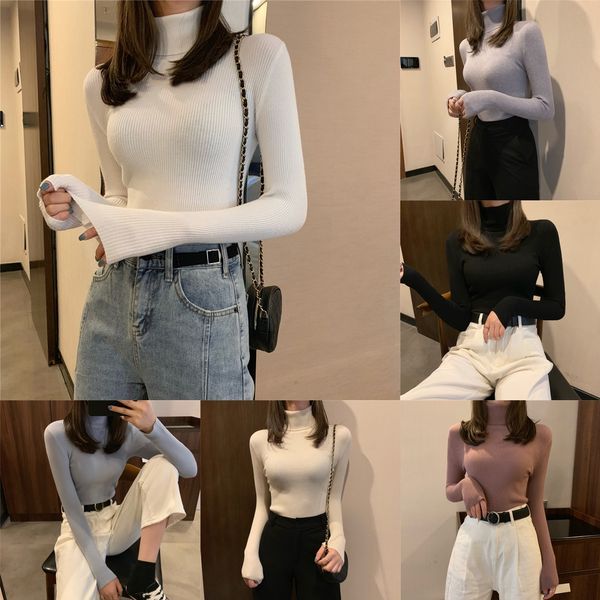 2020 autumn new all-match turtleneck sweater base pullover shirt slim autumn and winter long sleeve pullover sweater women's fashion, White;black
2020 autumn new all-match turtleneck sweater base pullover shirt slim autumn and winter long sleeve pullover sweater women's fashion, White;black