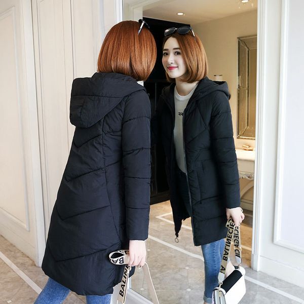 2020 new women parkas winter jacket hooded long coat slim warm parka cotton padded jacket female casual outwear feminina p1032, Black
2020 new women parkas winter jacket hooded long coat slim warm parka cotton padded jacket female casual outwear feminina p1032, Black