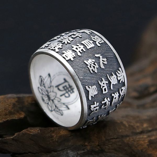 buddhist heart sutra ring 999 sterling silver for men women buddha ring vintage jewelry arrival sale
buddhist heart sutra ring 999 sterling silver for men women buddha ring vintage jewelry arrival sale
