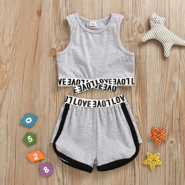 designer solid toddler baby girls clothes sleeveless lettering shoulder strap vest striped panel shorts outfits sale, Pink;blue
designer solid toddler baby girls clothes sleeveless lettering shoulder strap vest striped panel shorts outfits sale, Pink;blue